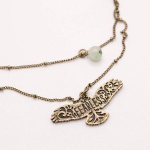 Brasstone Inspire & Motivation "Fearless" Bird Two-Layer Necklace, New